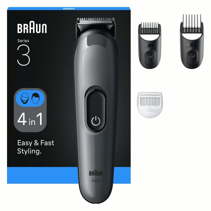 Braun All-in-One Grooming Kit 4-in-1 AIO3500 i gruppen SKÖNHET & HÄLSA / Hår & Styling / Rakning & Trimning / Hårtrimmers hos TP E-commerce Nordic AB (D44028)
