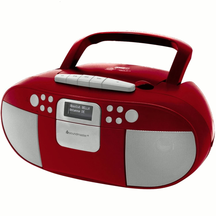 Soundmaster Boombox CD/MP3 DAB+/FM-radio Kassett USB SCD7800RO Röd i gruppen HEMELEKTRONIK / Ljud & Bild / Hemmabio, HiFi & Bärbart / Bärbar musikspelare / CD-spelare hos TP E-commerce Nordic AB (D44031)