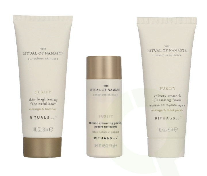 Rituals Namaste Set 75 ml Skin Brightening Face Exfoliator 30ml/Velvety Smooth Cleansing Foam 30ml/Enzyme Cleansing Powder 15gr i gruppen SKÖNHET & HÄLSA / Hudvård / Ansiktsvård hos TP E-commerce Nordic AB (D44121)
