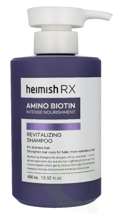 Heimish RX Amino Biotin Revitalizing Shampoo 400 ml i gruppen SKÖNHET & HÄLSA / Hår & Styling / Hårvårdsprodukter / Schampo hos TP E-commerce Nordic AB (D44183)