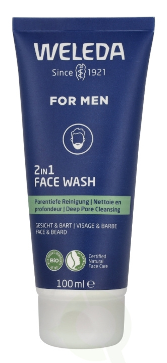 Weleda 2 In 1 face Wash For Men 100 ml Face And Beard i gruppen SKÖNHET & HÄLSA / Hudvård / Ansiktsvård / Rengöring hos TP E-commerce Nordic AB (D44252)