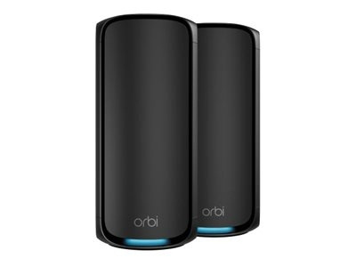 Netgear Orbi 970 Series Quad-band WiFi 7 Mesh 2-Pack, Black Edition Netgear i gruppen DATORER & KRINGUTRUSTNING / Nätverk / Meshnätverk hos TP E-commerce Nordic AB (D44515)