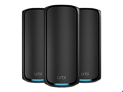 Netgear Orbi 970 Series Quad-band WiFi 7 Mesh 3-Pack, Black Edition Netgear i gruppen DATORER & KRINGUTRUSTNING / Nätverk / Meshnätverk hos TP E-commerce Nordic AB (D44516)