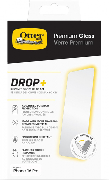 Otterbox Glass Iphone 16 Pro Max - Clear - Propack i gruppen SMARTPHONE & SURFPLATTOR / Mobilskydd / Samsung hos TP E-commerce Nordic AB (D44546)