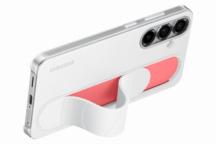 Samsung Galaxy S25+ Standing Grip Case - White i gruppen SMARTPHONE & SURFPLATTOR / Mobilskydd / Samsung hos TP E-commerce Nordic AB (D44872)