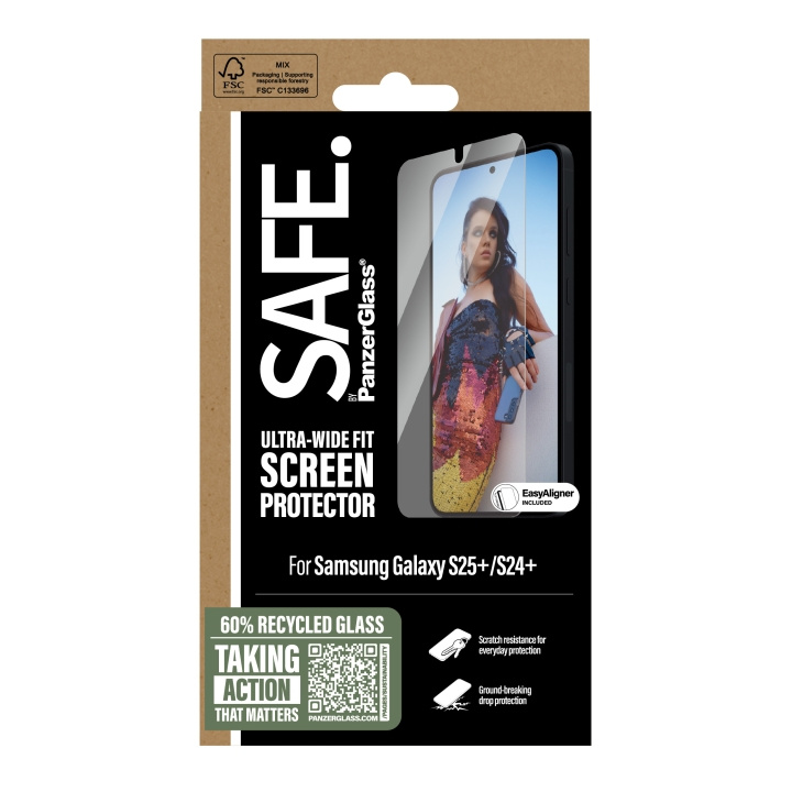 PanzerGlass Skärmskydd Safe Samsung Galaxy S25+ Ultra-wife fit w. Aligner Panzerglass i gruppen SMARTPHONE & SURFPLATTOR / Mobilskydd / Samsung hos TP E-commerce Nordic AB (D44924)