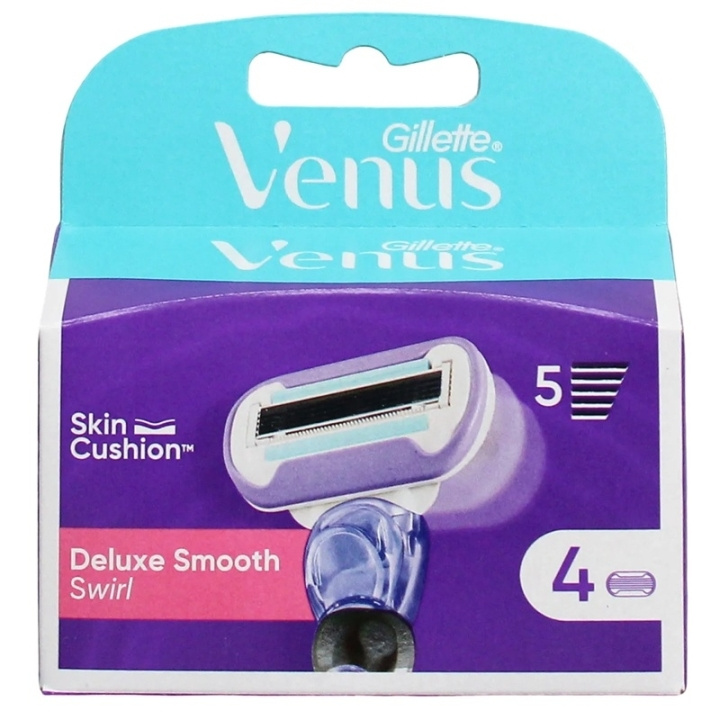 Gillette Venus Swirl Deluxe Smooth Blades 4-pack i gruppen SKÖNHET & HÄLSA / Hår & Styling / Rakning & Trimning / Rakhyvlar & Tillbehör hos TP E-commerce Nordic AB (D45427)