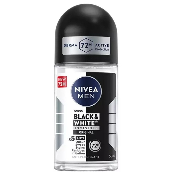 Nivea Men Invisible Black & White Power Roll On 50ml i gruppen SKÖNHET & HÄLSA / Doft & Parfym / Deodorant / Deo för honom hos TP E-commerce Nordic AB (D45436)