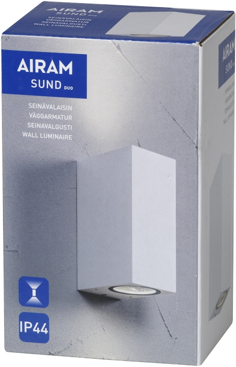 Airam Vägglampa Sund Duo LED IP44 Vit Airam i gruppen HEMELEKTRONIK / Belysning / Vägglampor hos TP E-commerce Nordic AB (D45510)