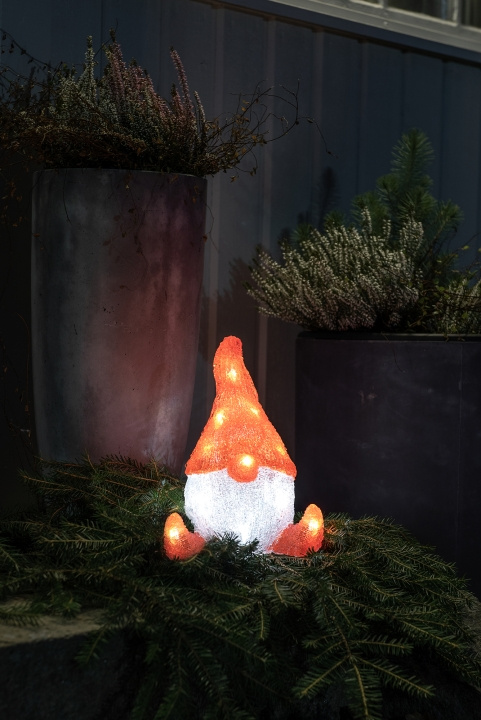 Konstsmide B/O Tomte akryl 26cm 6228-103 Konstsmide i gruppen HEMELEKTRONIK / Belysning / Julbelysning hos TP E-commerce Nordic AB (D45604)