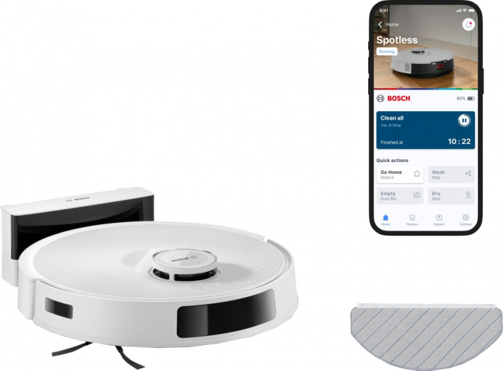 Bosch Robotdammsugare Spotless Advanced BCRC2W Bosch i gruppen HEM, HUSHÅLL & TRÄDGÅRD / Städprodukter / Dammsugare & Tillbehör / Robotdammsugare hos TP E-commerce Nordic AB (D45645)