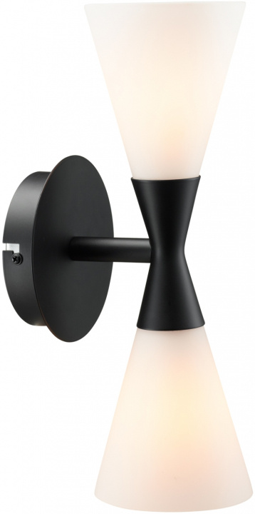 Herstal Vägglampa Harlekin Duo mattsvart Herstal i gruppen HEMELEKTRONIK / Belysning / Vägglampor hos TP E-commerce Nordic AB (D45699)