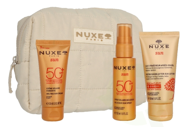 Nuxe My Summer Essentials Travel Kit 130 ml Facial Sunscreen 30ml/Sun Spray 50ml/After-Sun Milk 50ml i gruppen SKÖNHET & HÄLSA / Hudvård / Solskydd & Tanning / Solskydd hos TP E-commerce Nordic AB (D45809)