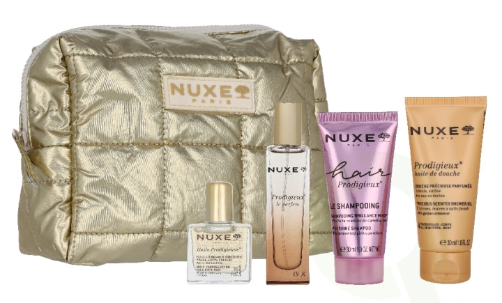 Nuxe Prodigious Travel Kit 85 ml Shampoo 30ml/Le Parfum 15ml/Dry Oil 10ml/Shower Oil 30ml i gruppen SKÖNHET & HÄLSA / Hudvård / Solskydd & Tanning / Solskydd hos TP E-commerce Nordic AB (D45822)