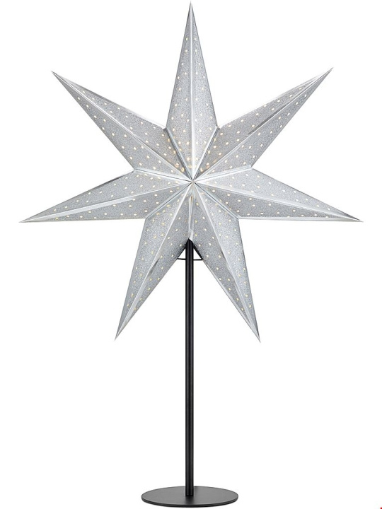 Markslöjd Bordsstjärna GLITTER 45 cm svart/silver Markslöjd i gruppen HEMELEKTRONIK / Belysning / Bordslampor hos TP E-commerce Nordic AB (D45935)