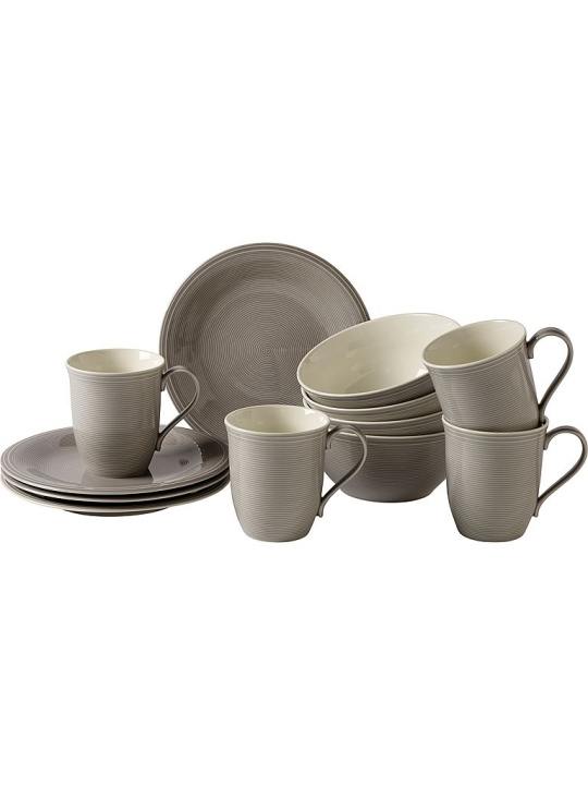 LIKE by Villeroy & Boch Group Frukostset Color Loop Stone 12-pack LIKE by Villeroy i gruppen HEM, HUSHÅLL & TRÄDGÅRD / Köksredskap / Övriga köksredskap hos TP E-commerce Nordic AB (D46030)