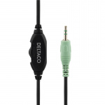 DELTACO hörlur med volymkontroll, 2,2m kabel, svart