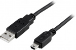 USB 2.0 kabel A Hane - Mini B Hane, 3 meter (USB-27S)