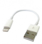 Lightning-kabel till USB, 13cm, vit