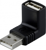 DELTACO adapter, USB A ha - A ho, vinklad (USB-59)