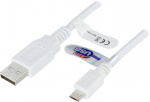 USB 2.0 kabel A Hane - Micro B Hane, 3 meter (USB-303W) USB 2.0 kabel A Hane - Micro B Hane, 3 meter (USB-303W)