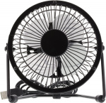 Deltaco USB fan, 10cm, table model, 1x USB Type A ma, black