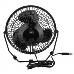 Deltaco USB fan, 13cm, table model, 1x USB Type A ma, black