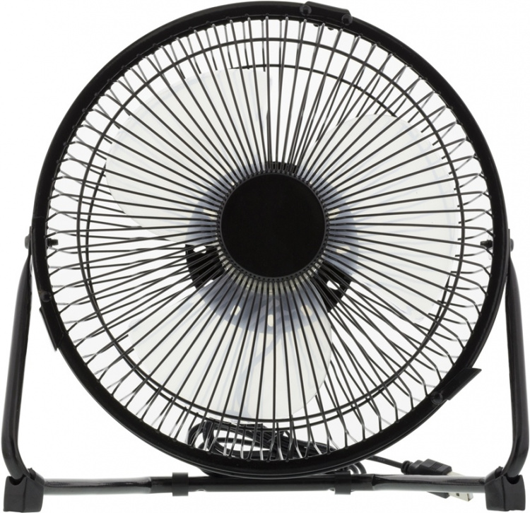 Deltaco USB fan, 18cm, table model, 1x USB Type A ma, black