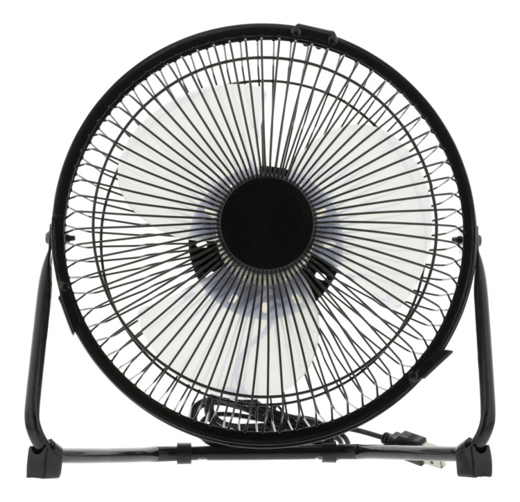 Deltaco USB fan, 18cm, table model, 1x USB Type A ma, black