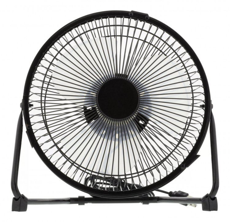 Deltaco USB fan, 18cm, table model, 1x USB Type A ma, black