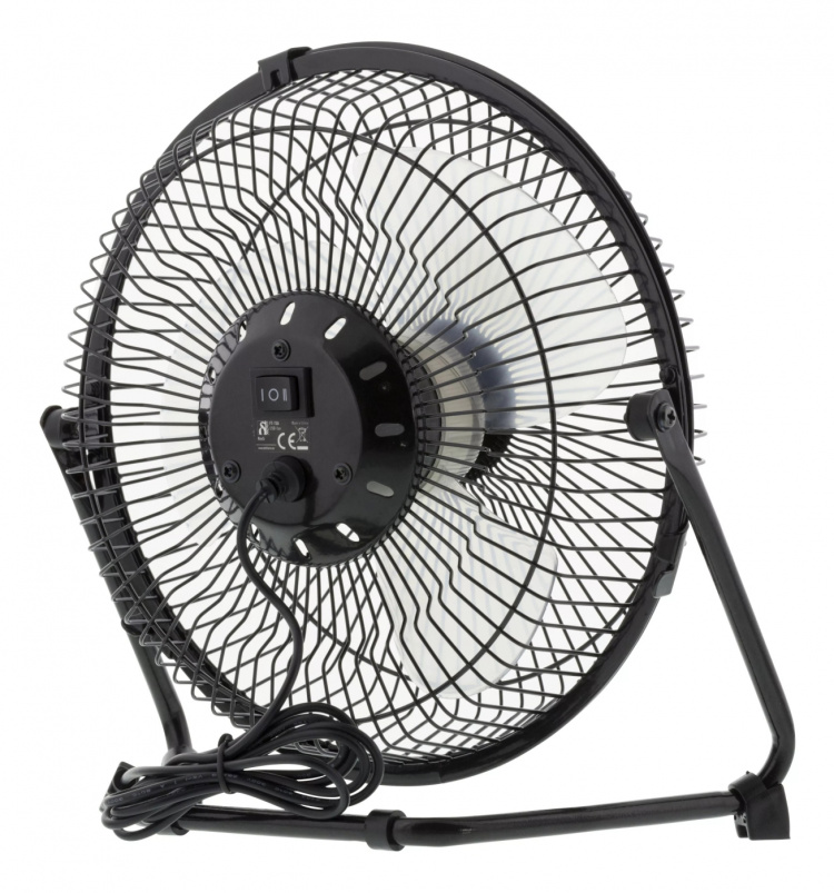Deltaco USB fan, 18cm, table model, 1x USB Type A ma, black