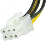 DELTACO adapterkabel 2x4-pin till 6-pin PCI-Express, 25cm (SSI-45)