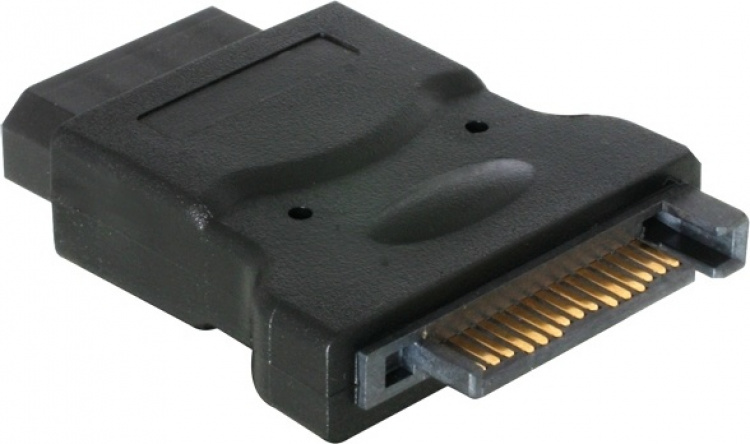 DELTACO Strömadapter 15-pin SATA hane till 4-pin Molex hona (SATA-S6) DELTACO Strömadapter 15-pin SATA hane till 4-pin Molex hona (SATA-S6)