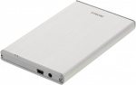 DELTACO externt kabinett för 1x2,5 SATA 6Gb/s-hårddisk, USB3, silver