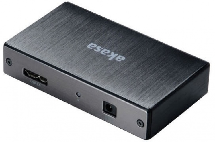 Akasa Connect 4SV, USB 3.0 hubb med fyra portar, borstad aluminum, sv