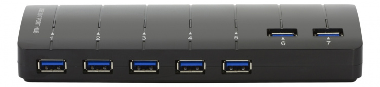 DELTACO USB 3.0 hubb, 7xTyp A ho, nätadapter, svart (UH-723)