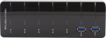 DELTACO USB 3.0 hubb, 7xTyp A ho, nätadapter, svart (UH-723)