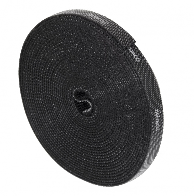 DELTACO kardborrband, 5m, 9mm, Svart (CM05S) DELTACO kardborrband, 5m, 9mm, Svart (CM05S)