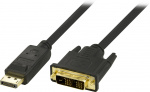 DELTACO DisplayPort till DVI monitorkabel, 20-pin ha - ha 1 m (DP-2010) DELTACO DisplayPort till DVI monitorkabel, 20-pin ha - ha 1 m (DP-2010)