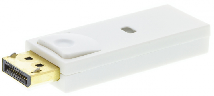 DELTACO DisplayPort till HDMI adapter, 20-pin ha - ho, vit (DP-HDMI3)