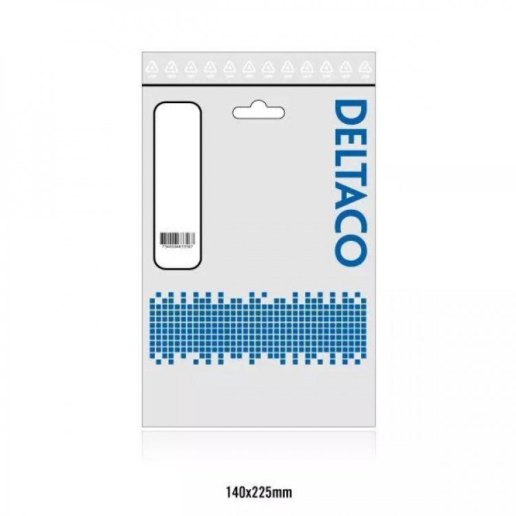 DELTACO DisplayPort till HDMI monitorkabel, 20-pin ha - ha 0,5m (DP-3005)