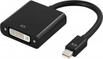 DELTACO mini DisplayPort till DVI-D adapter, ha-ho, 0,1m, svart (DP-DVI6)