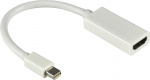 DELTACO mini DisplayPort till HDMI adapter, 20-pin ha - ho, 0,2m, vit
