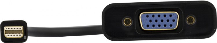 DELTACO mini DisplayPort till VGA-adapter med ljud, 0,25m, svart (DP-VGA13)