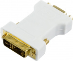 DELTACO DVI adapter analog DVI - analog VGA, ha - ho, vit (DVI-4A)