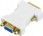 DELTACO DVI adapter analog DVI - analog VGA, ha - ho, vit (DVI-4A)