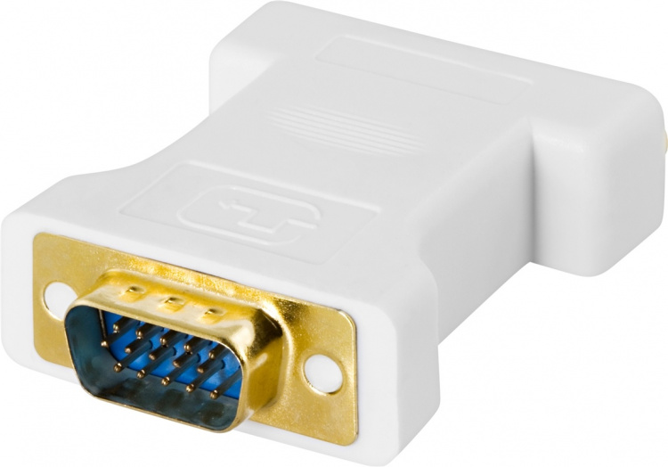 DELTACO DVI adapter analog DVI - analog VGA, ho - ha, vit (DVI-6A)