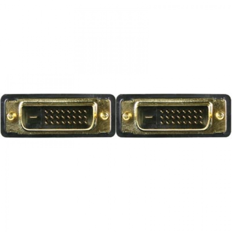 DELTACO DVI monitorkabel Dual Link, DVI-D ha - ha 3m (DVI-600B)