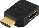 DELTACO HDMI-adapter, 19-pin hona till hane, vinklad (HDMI-22)