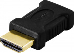 DELTACO HDMI-adapter, mini HDMI ho till HDMI ha, 19-pin, guldpläterad (HDMI-17)